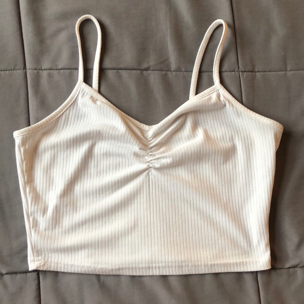White ROMWE tank top, size 4, never worn but no tags
